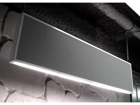 Саундлюкс-Баффл LED негорючие подвесные панели в оцинкованной перфорированной кассете со встроенным светильником